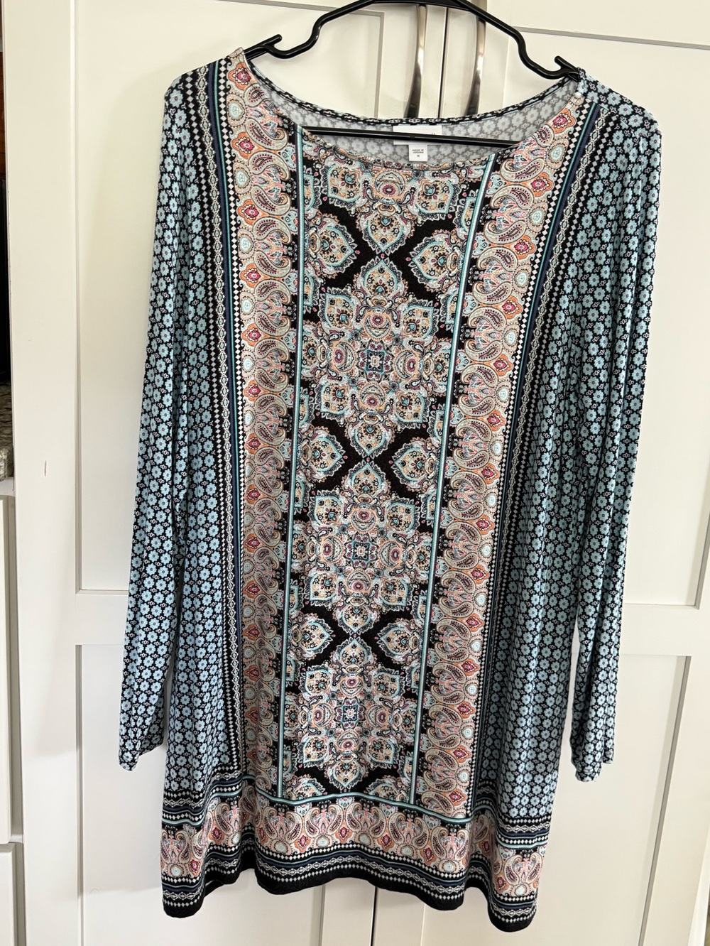 J. Jill Geometric Paisley Tunic Top